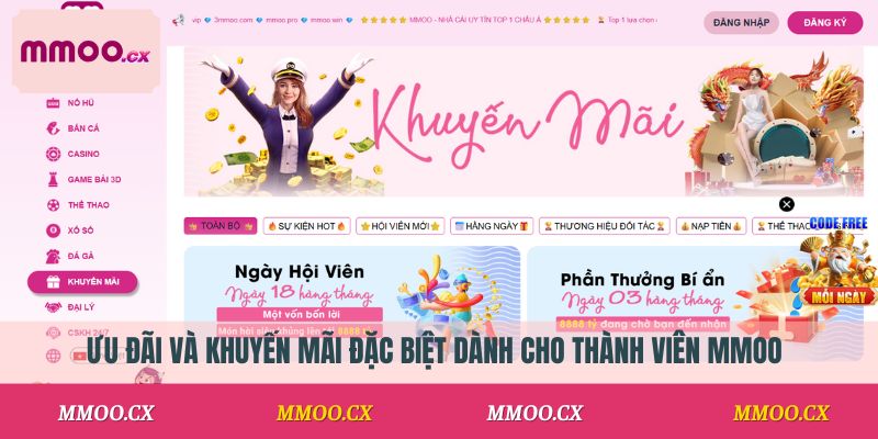Ưu đãi và khuyến mãi đặc biệt dành cho thành viên MMOO